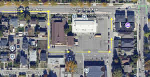 Image of the new parking route